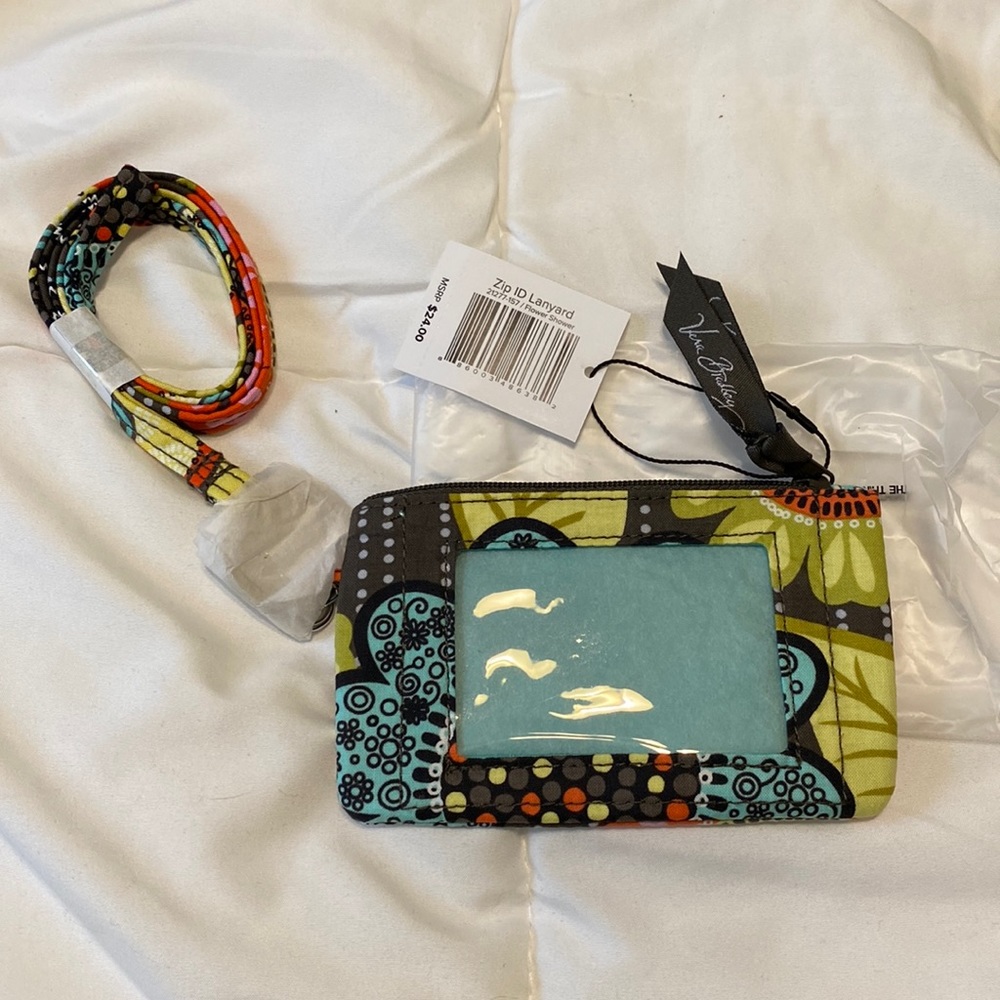 Vera Bradley: Flower Shower Zip ID Lanyard
